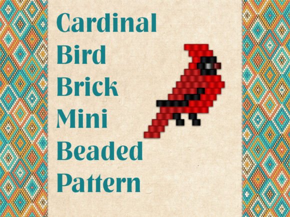 Beaded Cardinal Bird: A Detailed Evaluation of the Mini Brick Stitch Pattern for Custom Jewelry