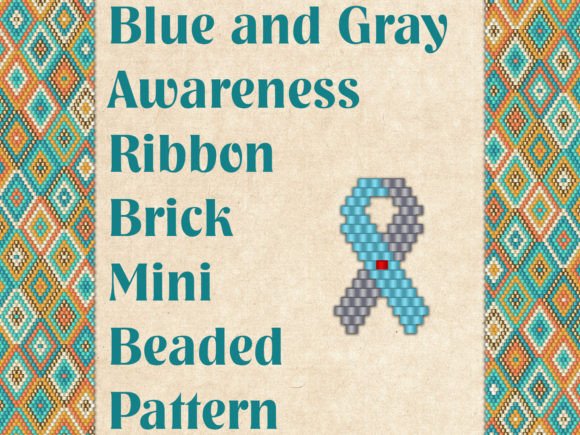 Blue and Gray Ribbon: A Versatile Beaded Pattern for Awareness and Craft