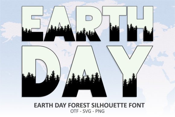 Earth Day Forest Silhouette
