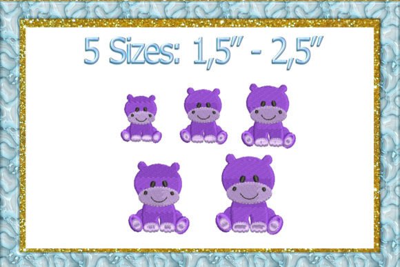 Mini Hippo Embroidery Design: A Charming Asset for Creative Projects
