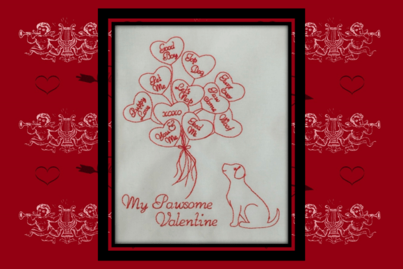 Valentine Balloon Dog-Medium: A Sweet Stitch for Pet Lovers